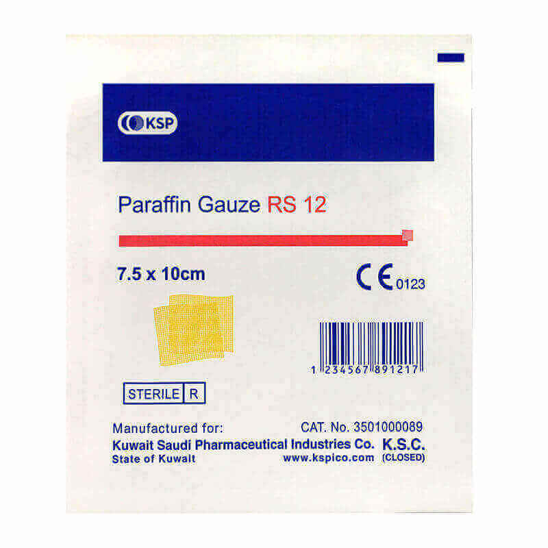 KSP Paraffin Gauze RS12 - 7.5 X 10cm 10 Pcs