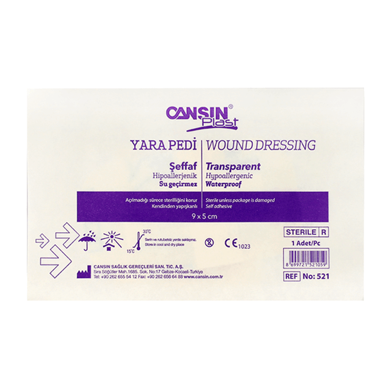 Cansin Plast Transparent Wound Dressing 9 X 5cm 50 Pcs