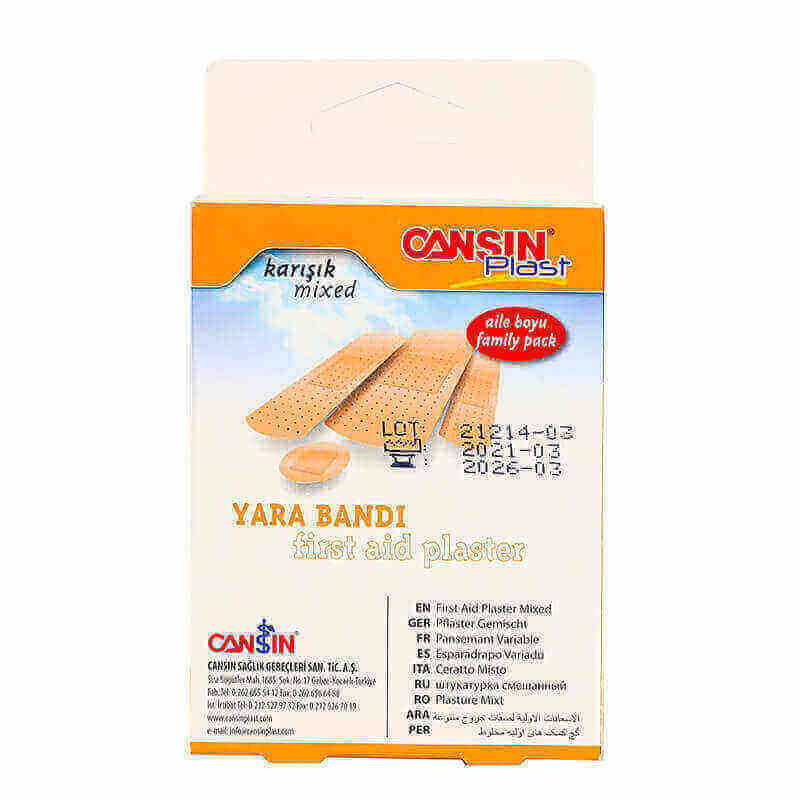 Cansin Plast First Aid Plaster Mixed Size 20 Pcs