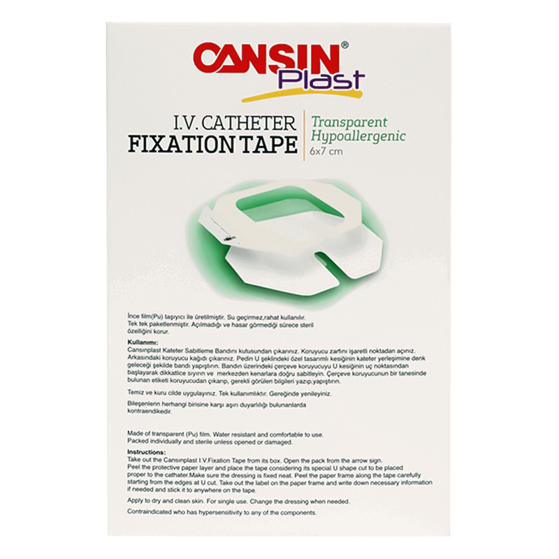 Cansin Plast I.V. Catheter Fixation Tape 6 X 7cm 50 Pcs