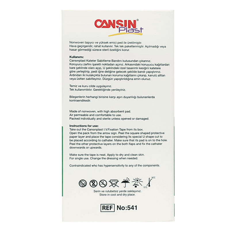 Cansin Plast I.V. Catheter Fixation Tape 6 X 8cm 50 Pcs