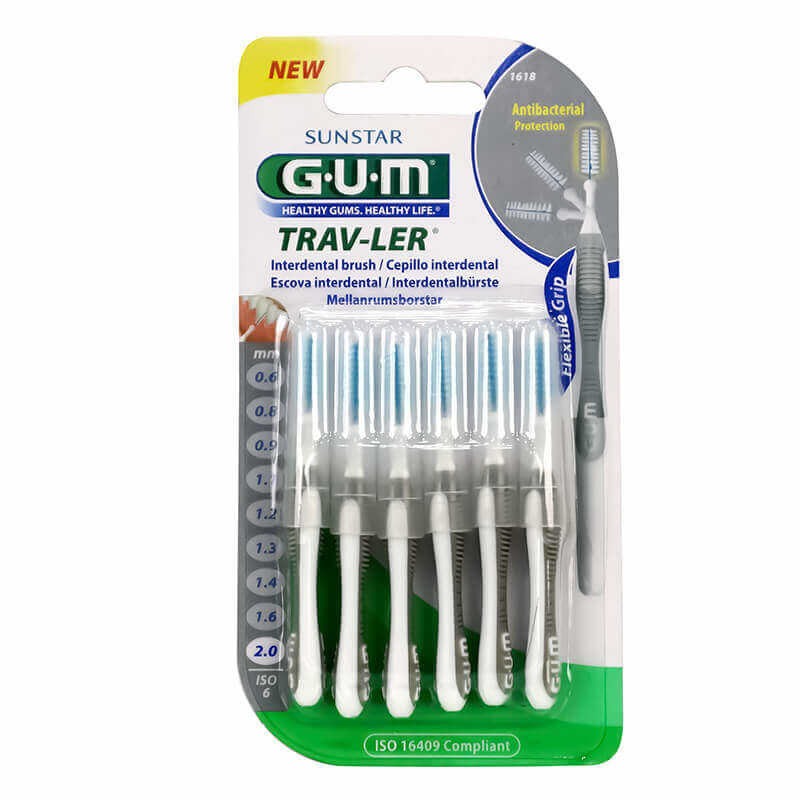 Butler Gum Trav-Ler Interdental Brush 2.0 mm 6 Pcs
