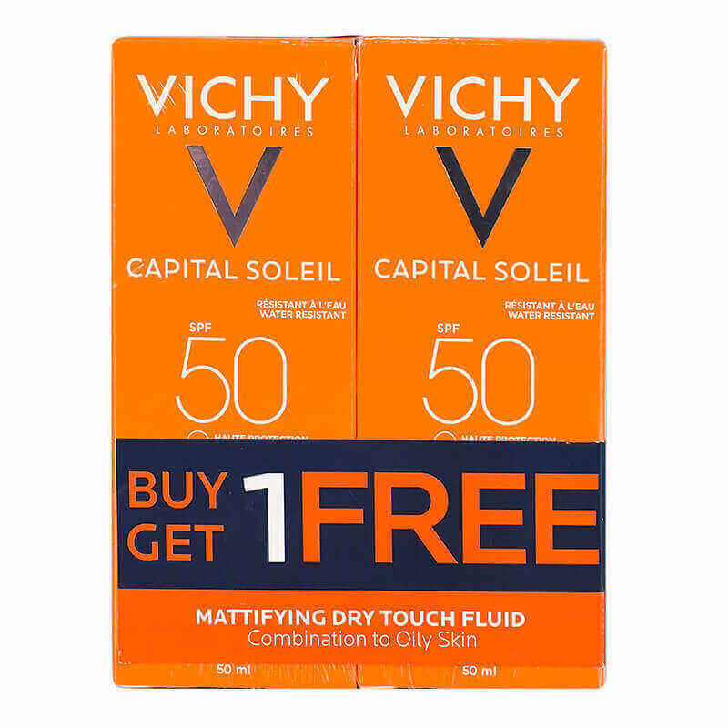 Vichy Capital Soleil SPF 50 Mattifying Dry Touch Fluid Offer 1+1