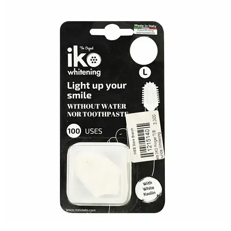 Melo Iko Whitening White Finger Toothbrush Large 1 Pc
