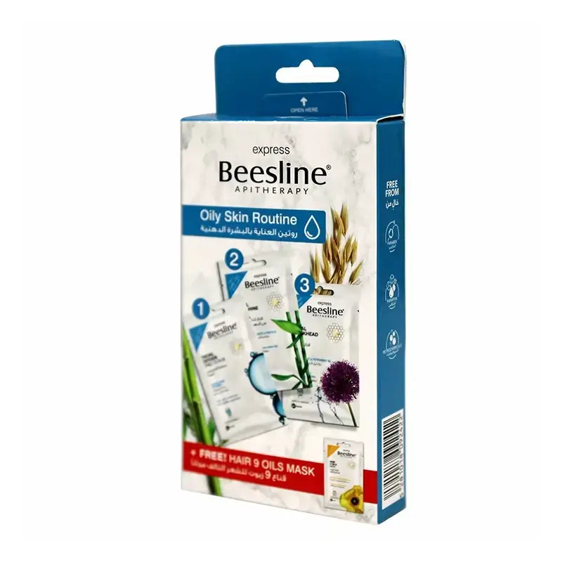 Beesline Oily Skin Routine 3 +1 Hair Mask Free 4*25 g