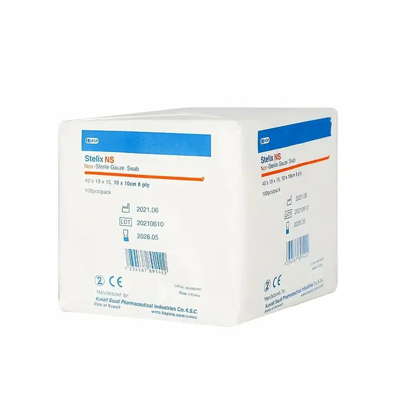 Stelix Non Sterile Gauze Swab 8Plys 10x10Cm 100'S