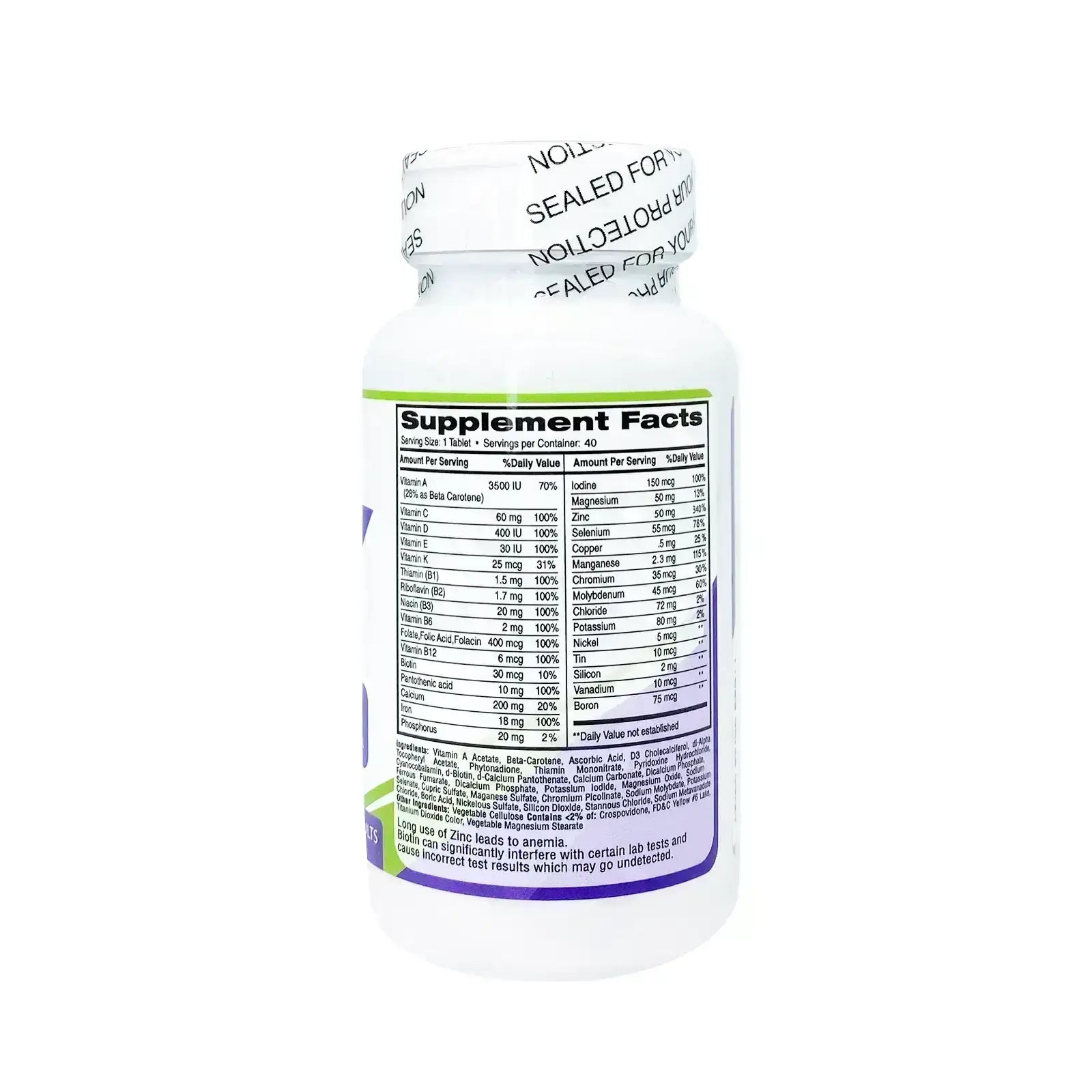 American Creations A to Z Tab 40'S for overall health