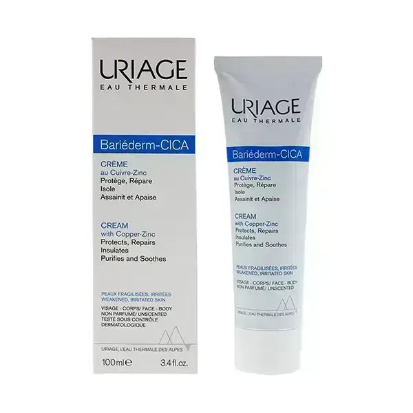 Uriage Bariederm Cica Cream With Cu & Zn 100 ml For Irritated Skin