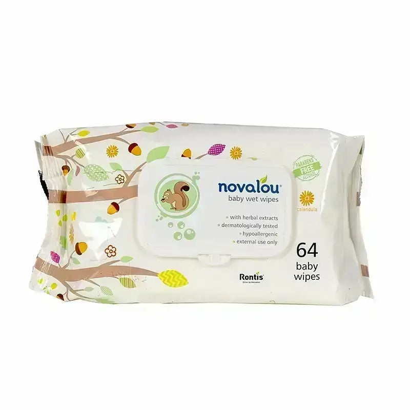 Novalou Baby Wet Wipes 64 Pcs