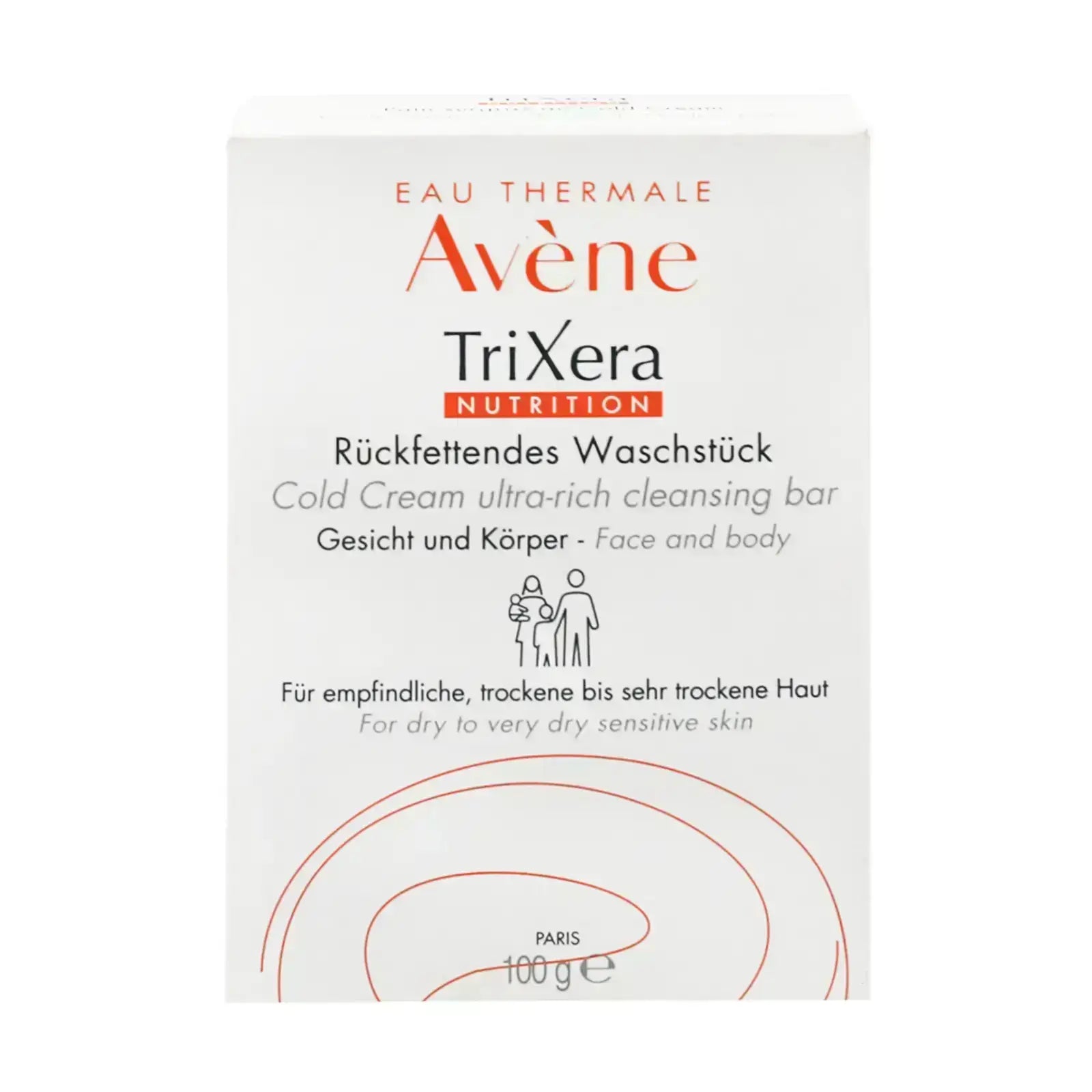 Avene Trixera Cold Cream Cleansing Bar 100 g for face and body