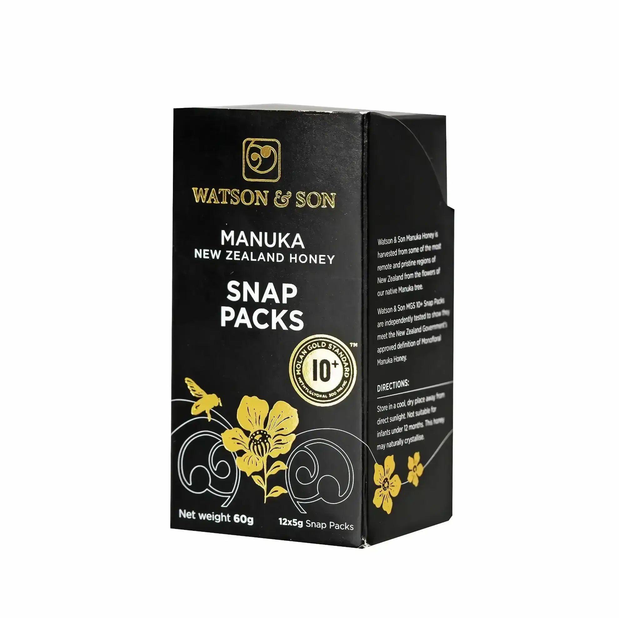 واتسن اند سون عسل مانوكا 10+ ام جي اس أكياس 12×5 جم    