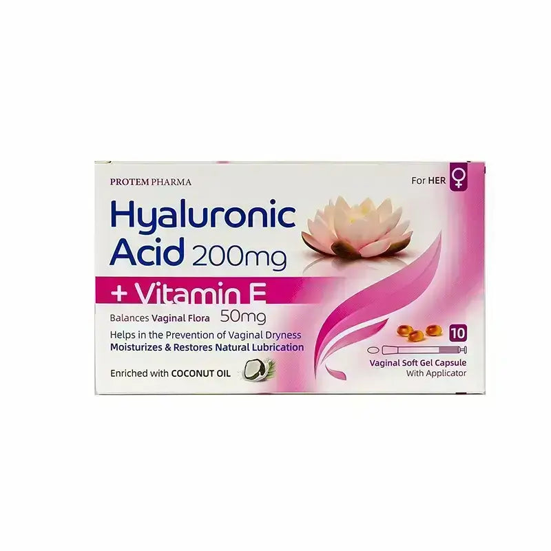 Protem Pharma Hyaluronic Acid 200 mg 10 Vaginal Soft Gel Caps