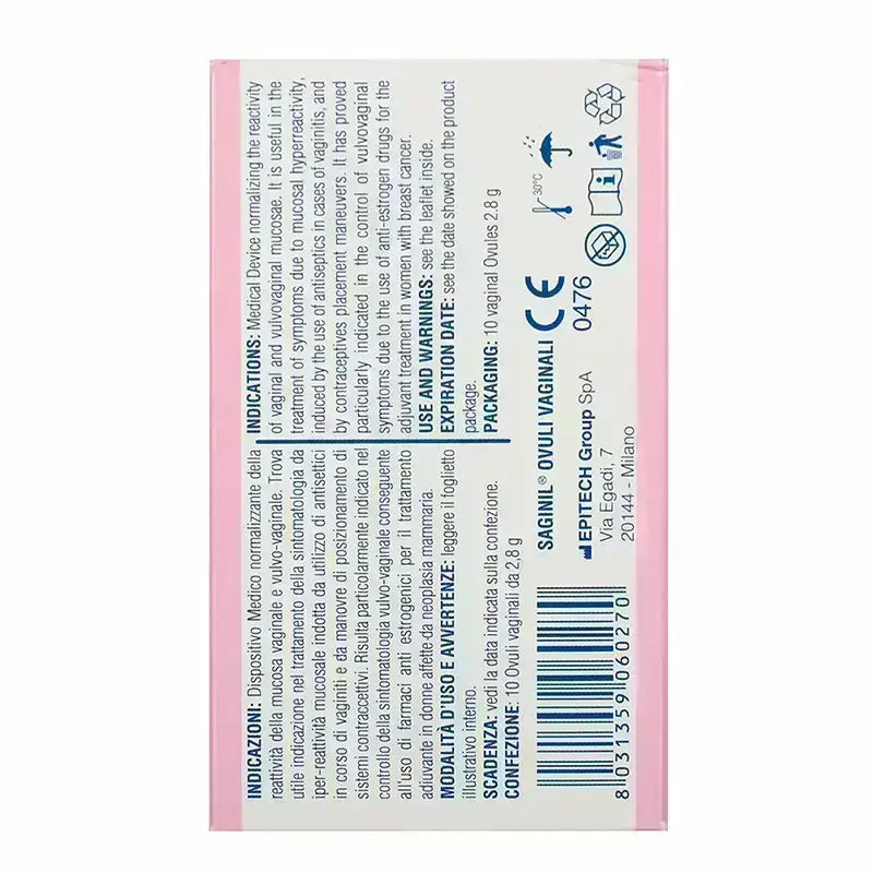 Saginil Vaginal Ovules 10'S
