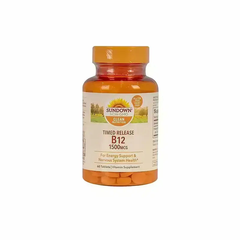 Sundown Timed Release B-12 1500 mcg 60 Tabs