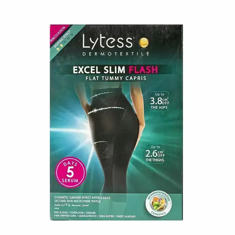 Lytess Flash Flat Tummy Capris Black S/M