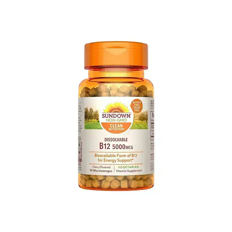 Sundown Dissolvable B-12 5000 mcg Cherry Flavored 90 Lozenges