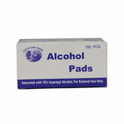 100-Piece Antibacterial Alcohol Pads Pack - Extra Thick & Soft