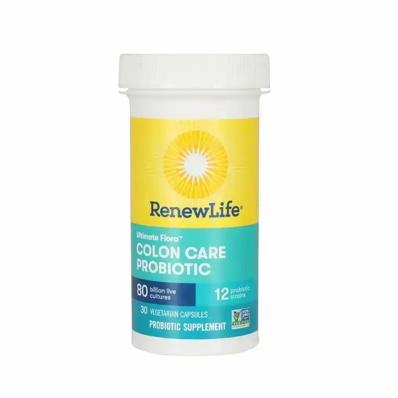 RenewLife Ultimate Flora Colon Care Probiotic 80 Billion 30 Vegetarian Capsules