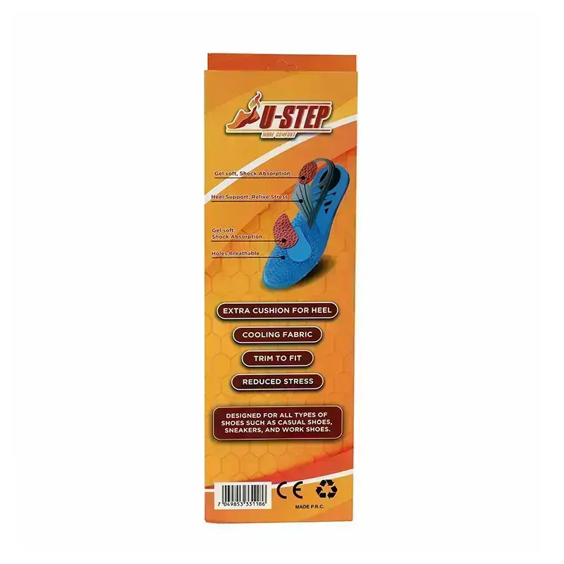 U-STEP Shoe Insoles For Comfort Size 41-47
