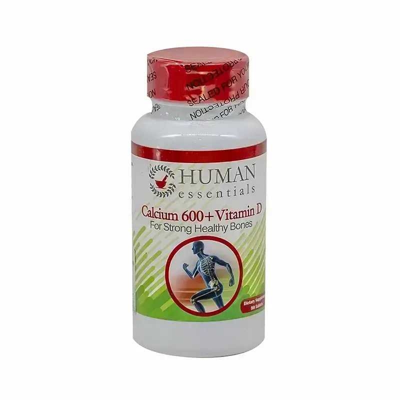 Human Essentials Calcium 600 mg With Vit D 400 IU 90 Tabs