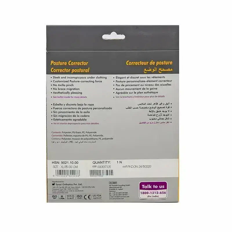 Tynor Posture Corrector Belt XL 1 Pc A33