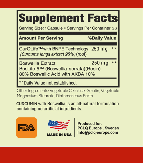 Human Essentials Curcumin with Boswellia Caps 30'S