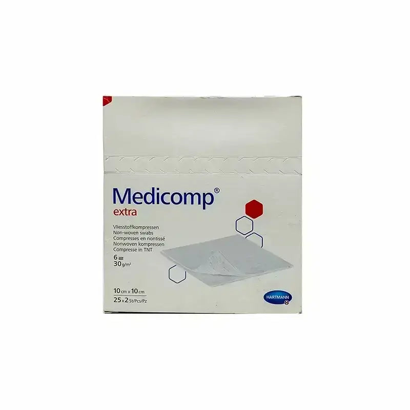 Hartmann Medicomp Extra Non-Woven Swabs 10x10 cm 25 Pcs