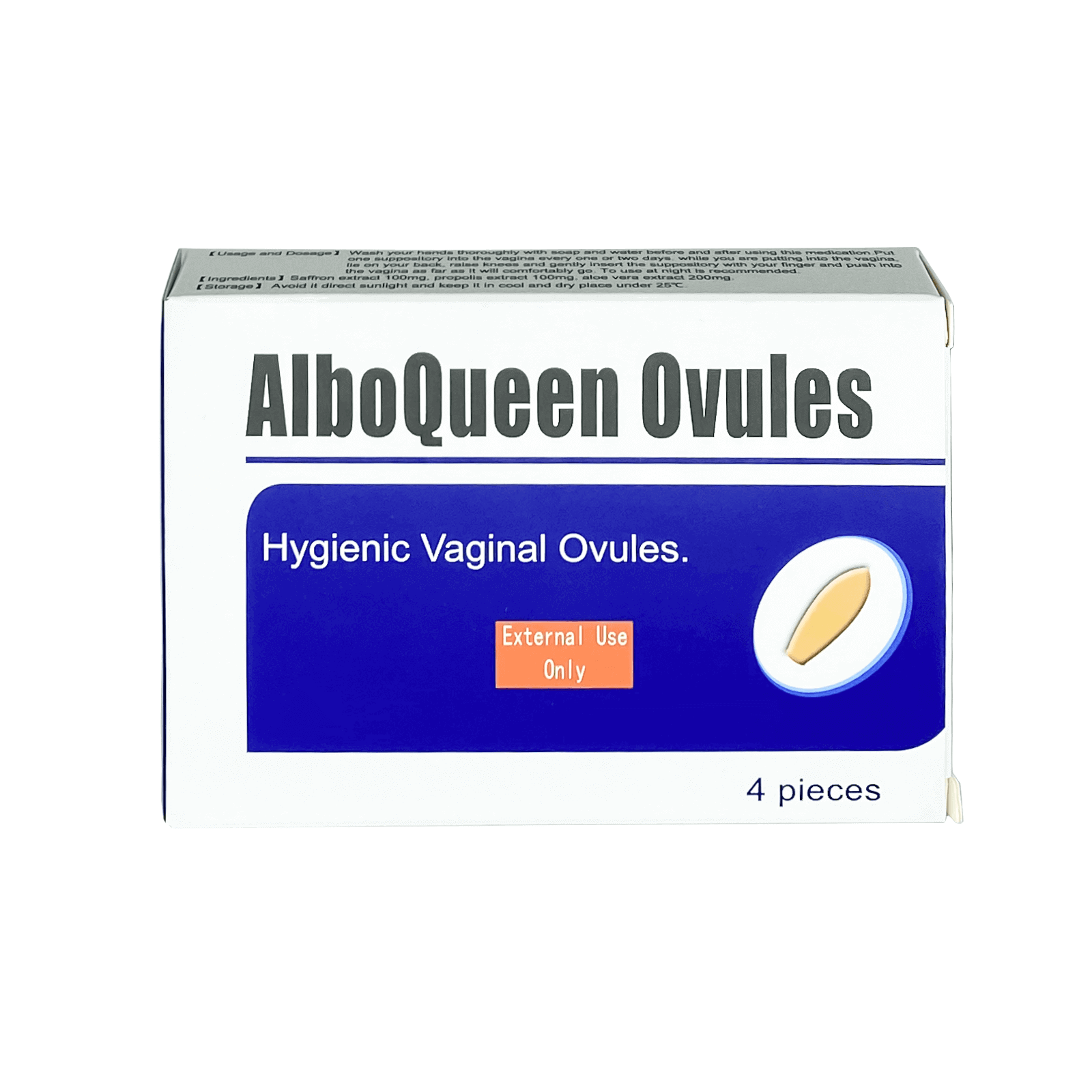 Albo Queen Vaginal Ovules 4'S for vaginal inflammations