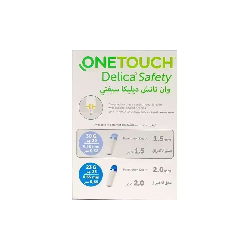 One Touch Delica Safety Single Use Lancing Device 100 Pcs