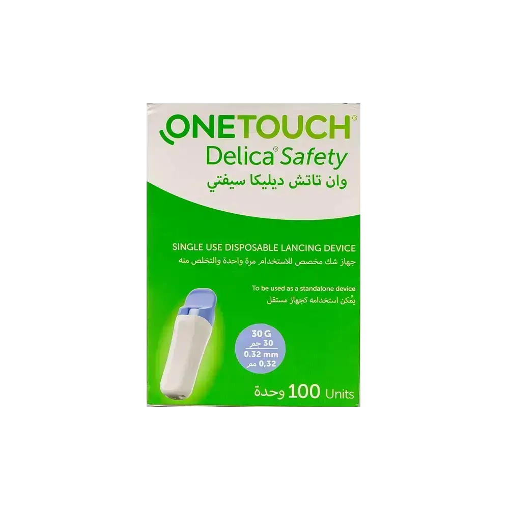One Touch Delica Safety Single Use Lancing Device 100 Pcs