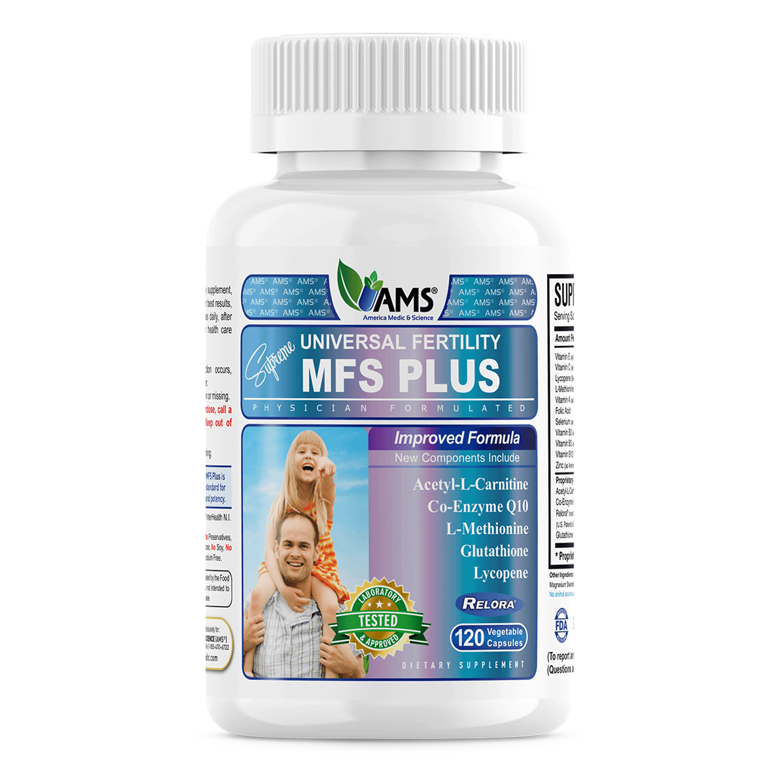 AMS MFS Plus Caps 120'S for men's Fertility