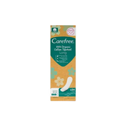 Carefree Organic Cotton Unscented Liners Extra Long 24 Pcs
