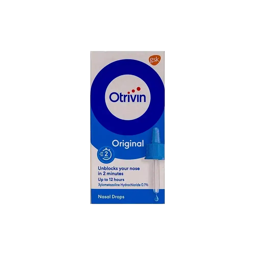 Otrivin Original 0.1% Nasal Drops For Adults 10 ml