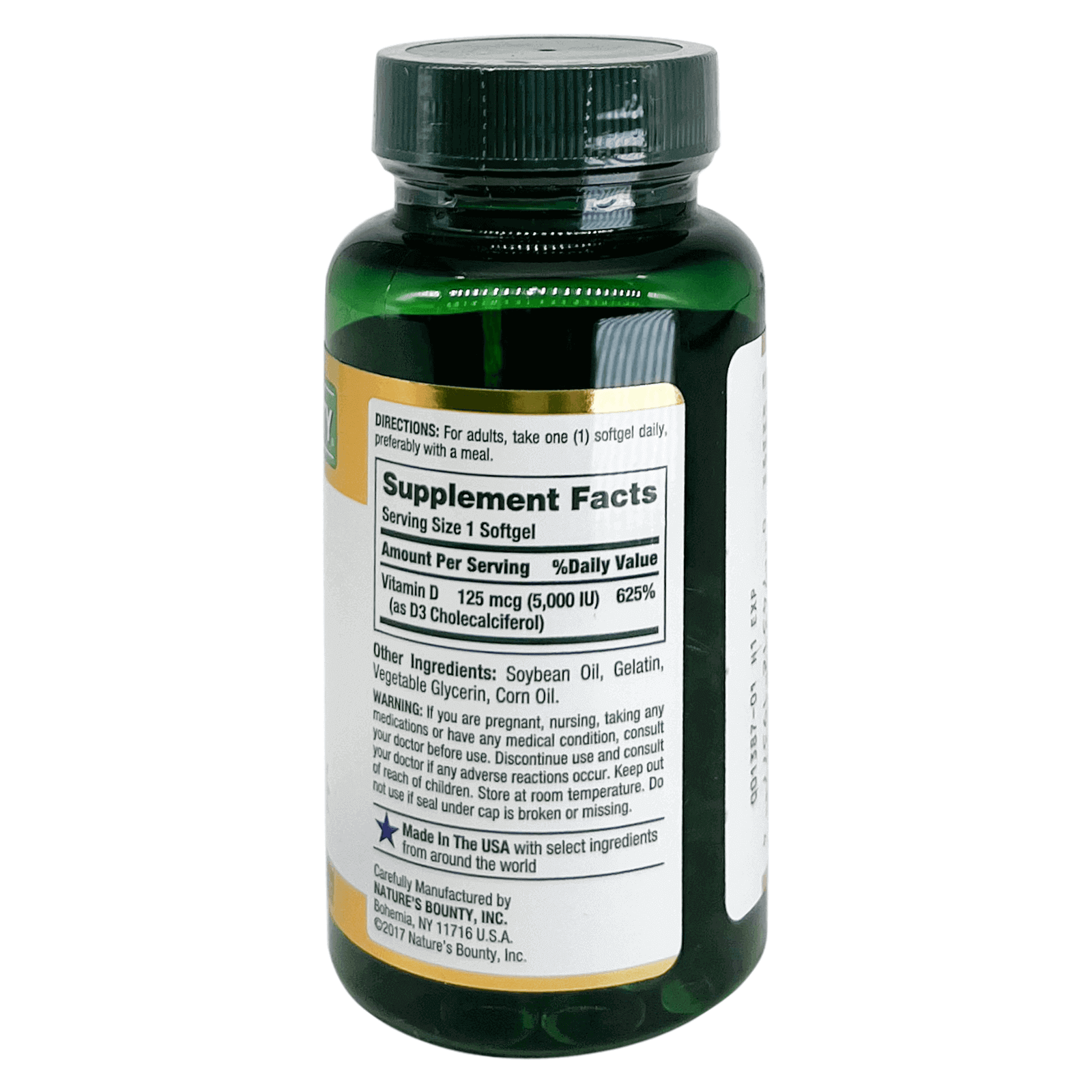 Natures Bounty Vit D 5000 IU Softgels 150'S