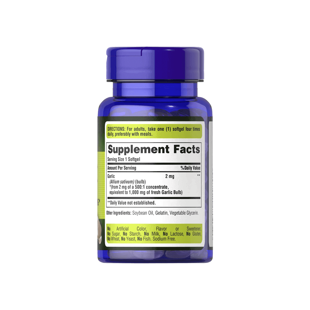 Puritan’s Pride Garlic Oil 1000 mg 100 Softgels