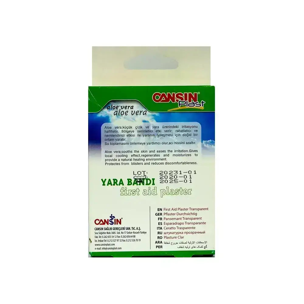 Cansin Plast Aloe Vera First Aid Plaster 20 Pcs