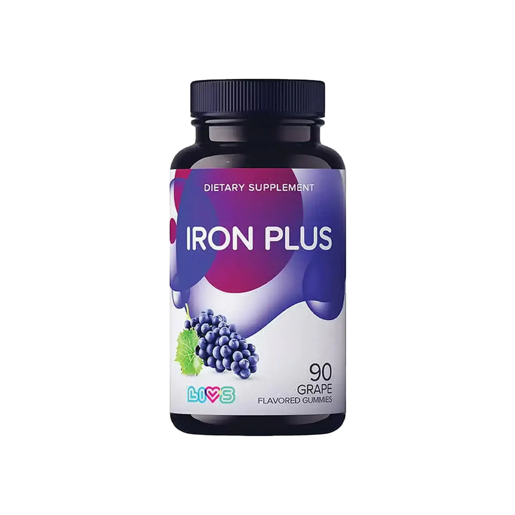 Livs Iron Plus with Grape Flavor 90 Gummies