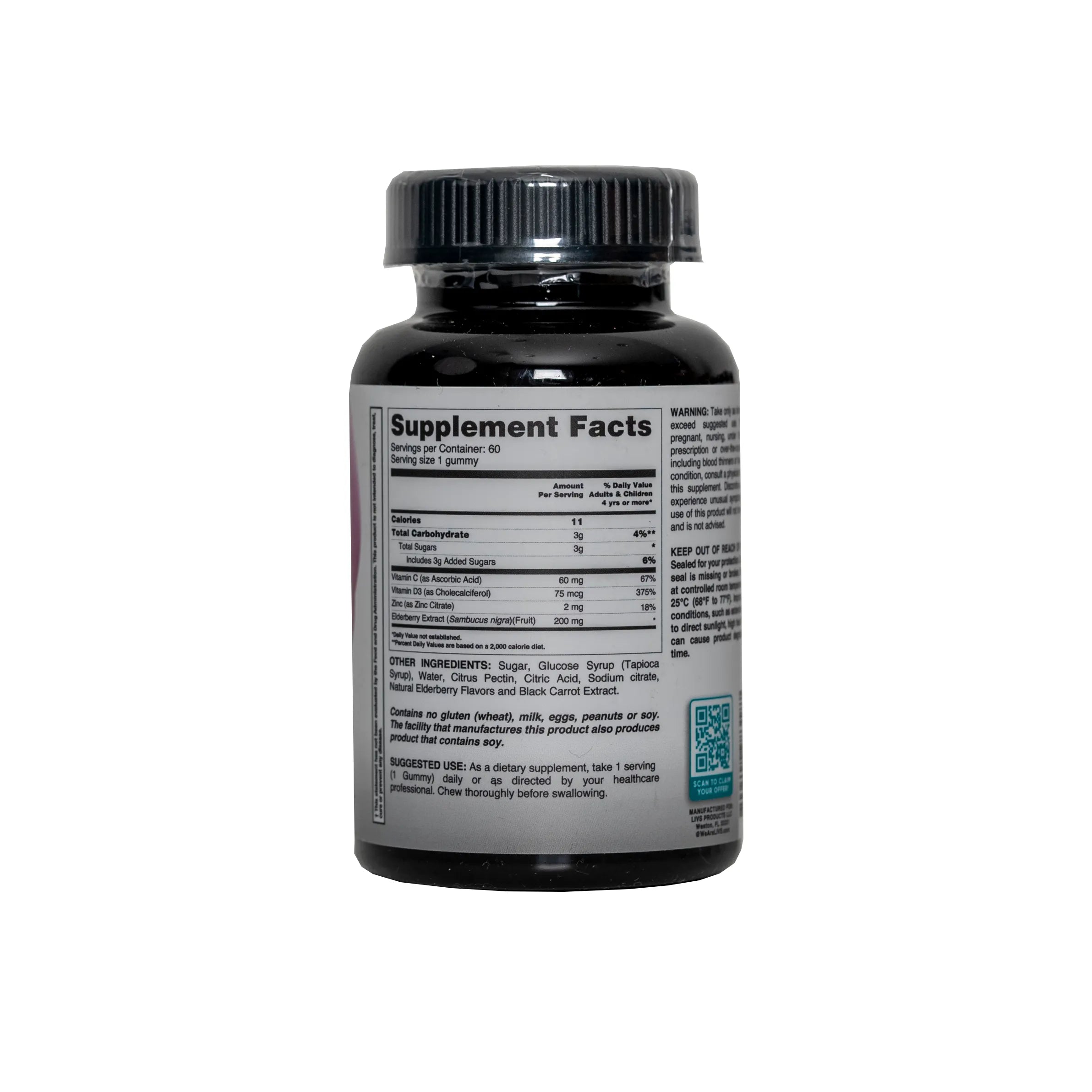 Livs Immune Plus with Elderberry Flavor 60 Gummies