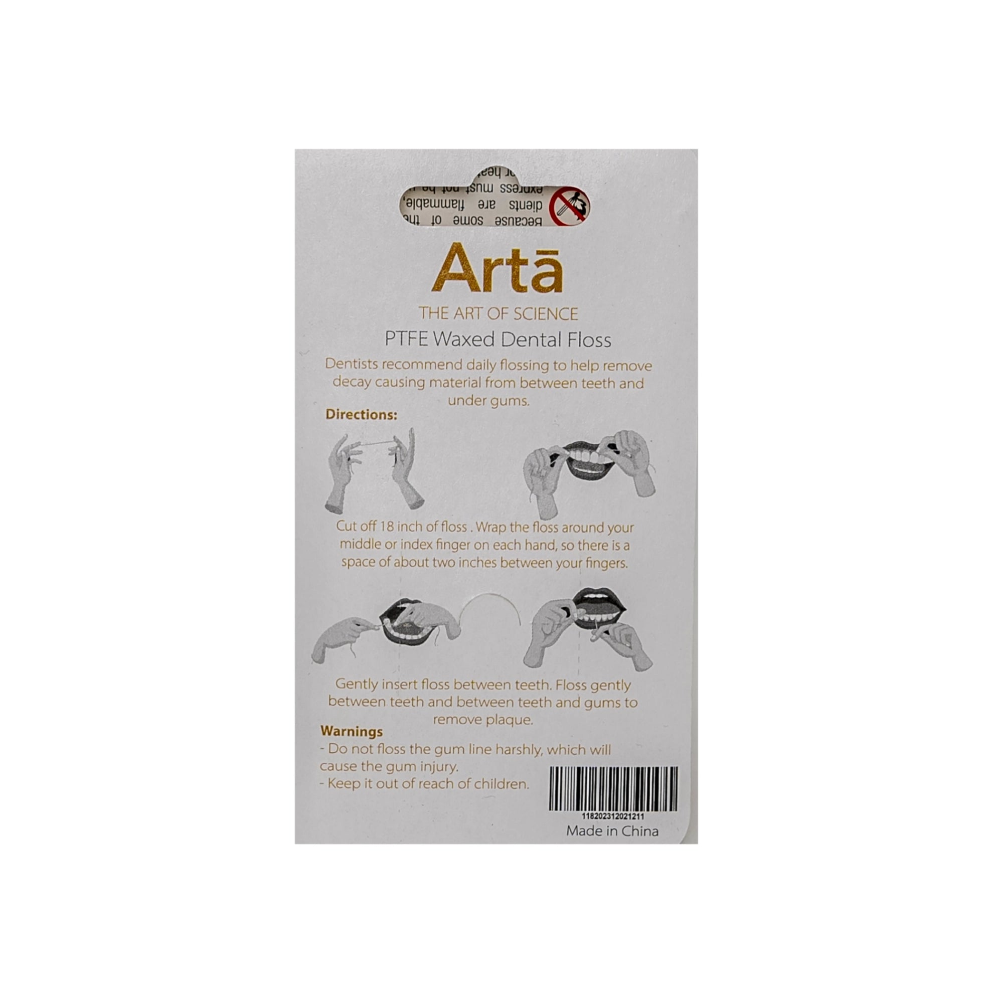 Arta Waxed Dental Floss with Mint Flavor 25 m