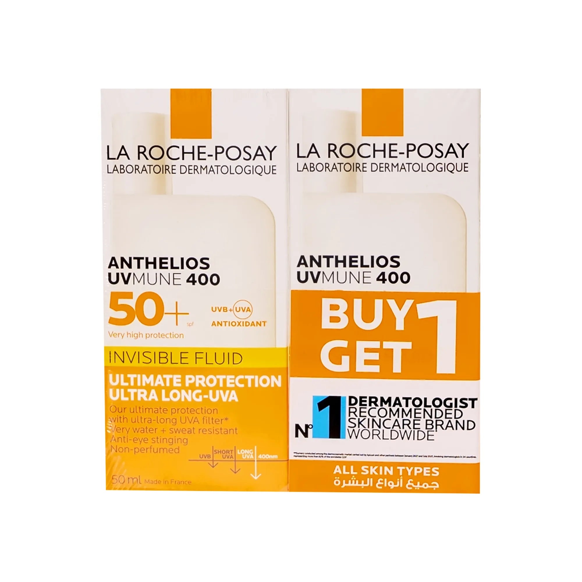 LA Roche Posay Anthelios UVmune SPF 50+ Invisible Fluid Offer 1+1