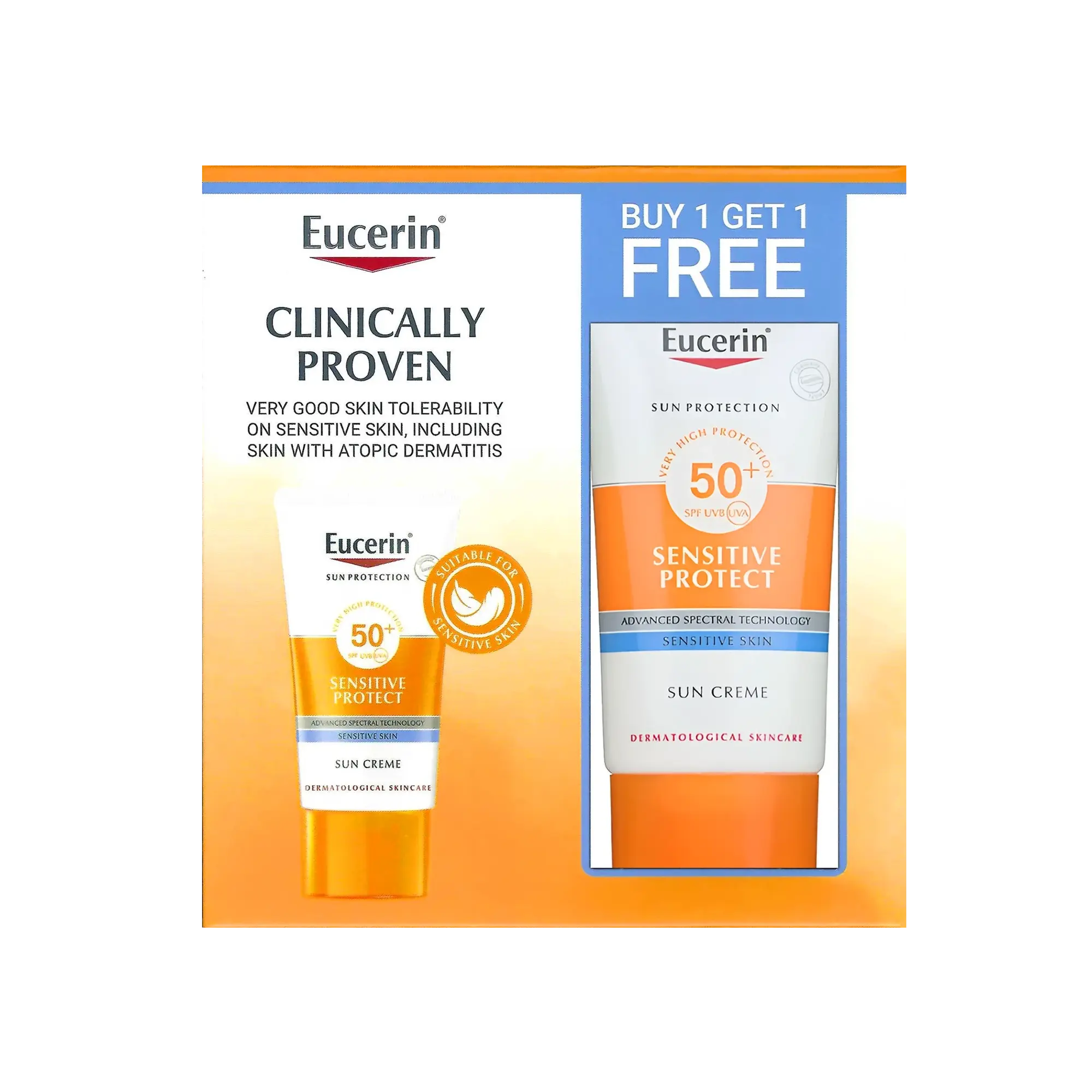 Eucerin Sun Cream 50+ offer 1+1