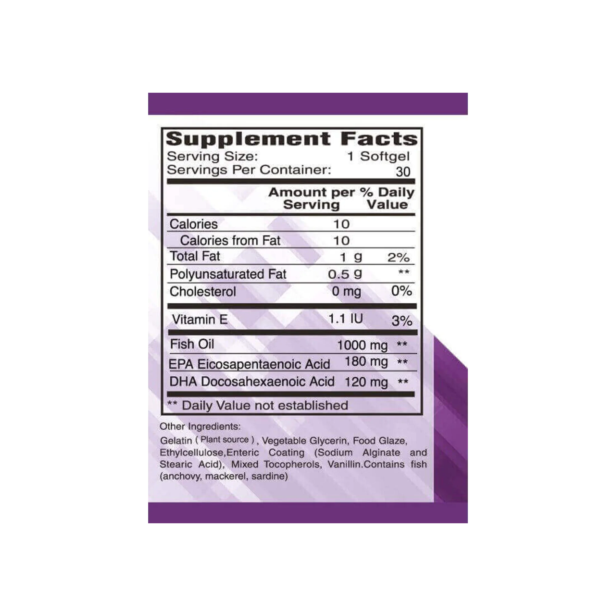 American Creation Omega3 - 1000 mg Softgel 30'S for healthy brain