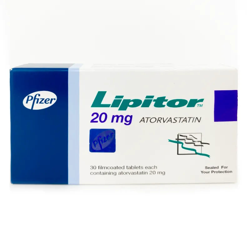 Lipitor 20 mg 30 Tabs For High Cholesterol