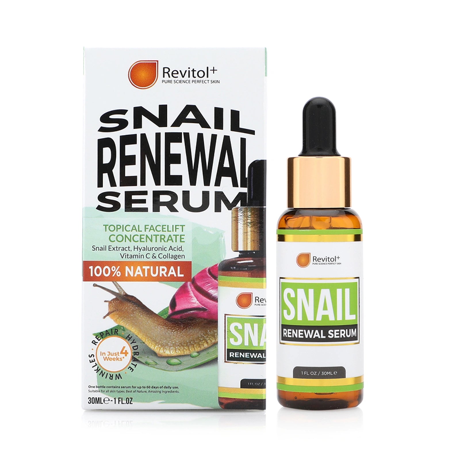 Revitol Snail Renewal Serum 30 ml for moisturizing and lifting