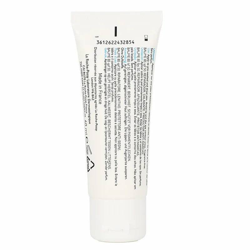 لاروش بوزيه سيكابلاست ب5 بلسم مهدئ للبشرة بعامل حماية 50 - 40 مل    