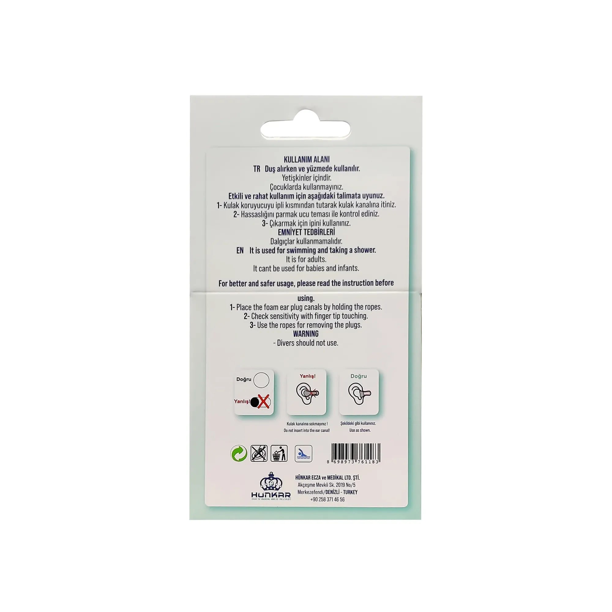 Nimo Slicone Ear Plug With Rope protect from water