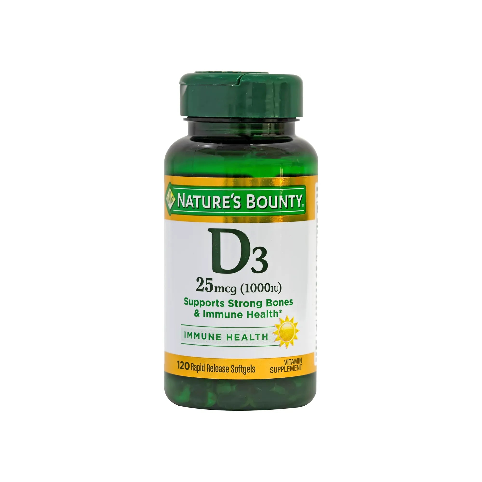 Natures Bounty Vitamin D3 -1000 IU 120 Softgels