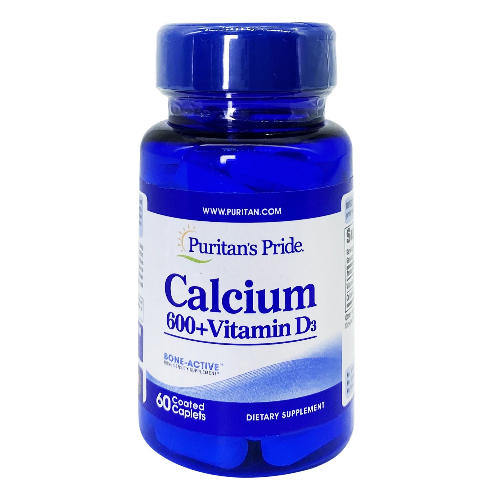 Puritan’s Pride Calcium 600+ Vit D Tabs 60's