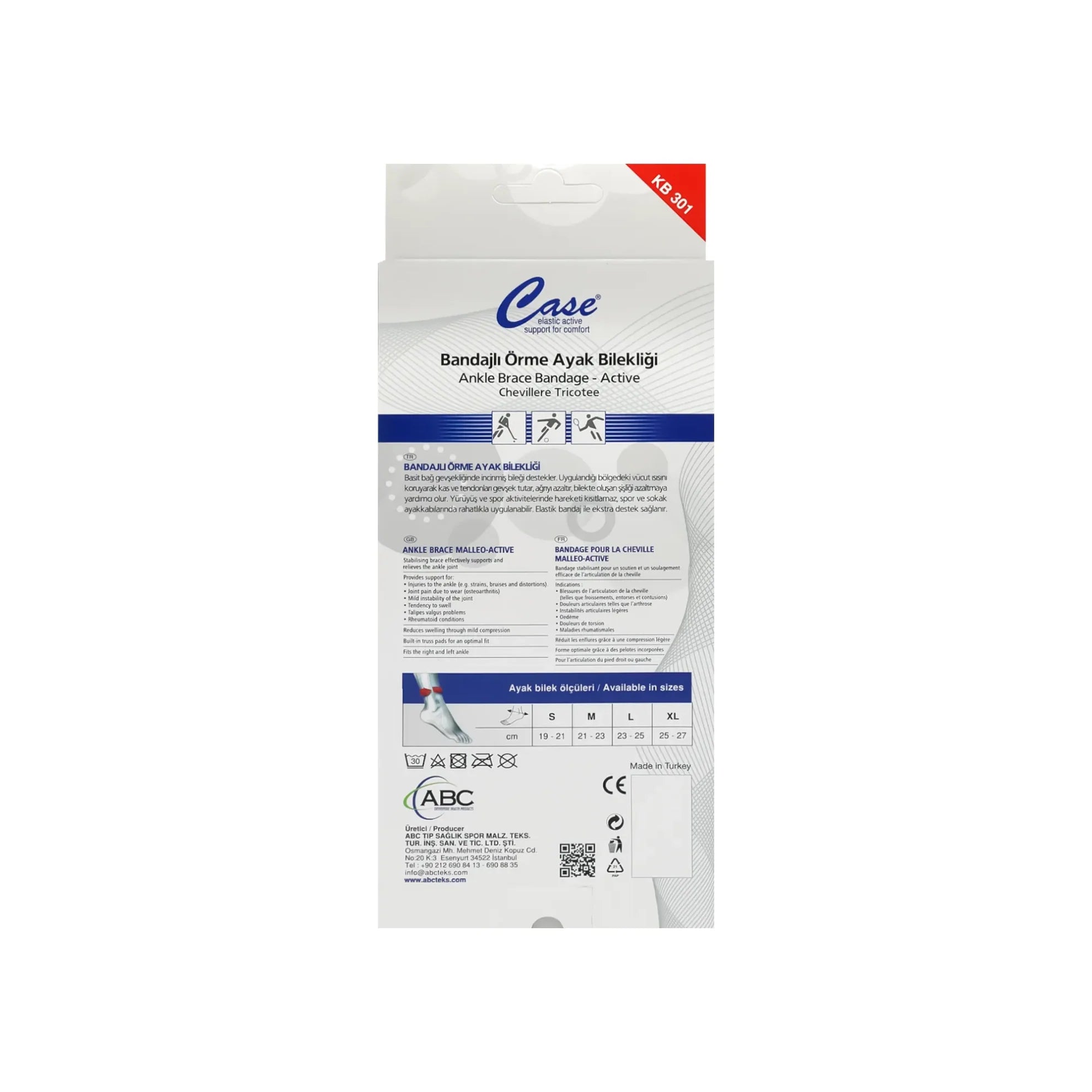 Case Ankle Brace Bandage Active  XL