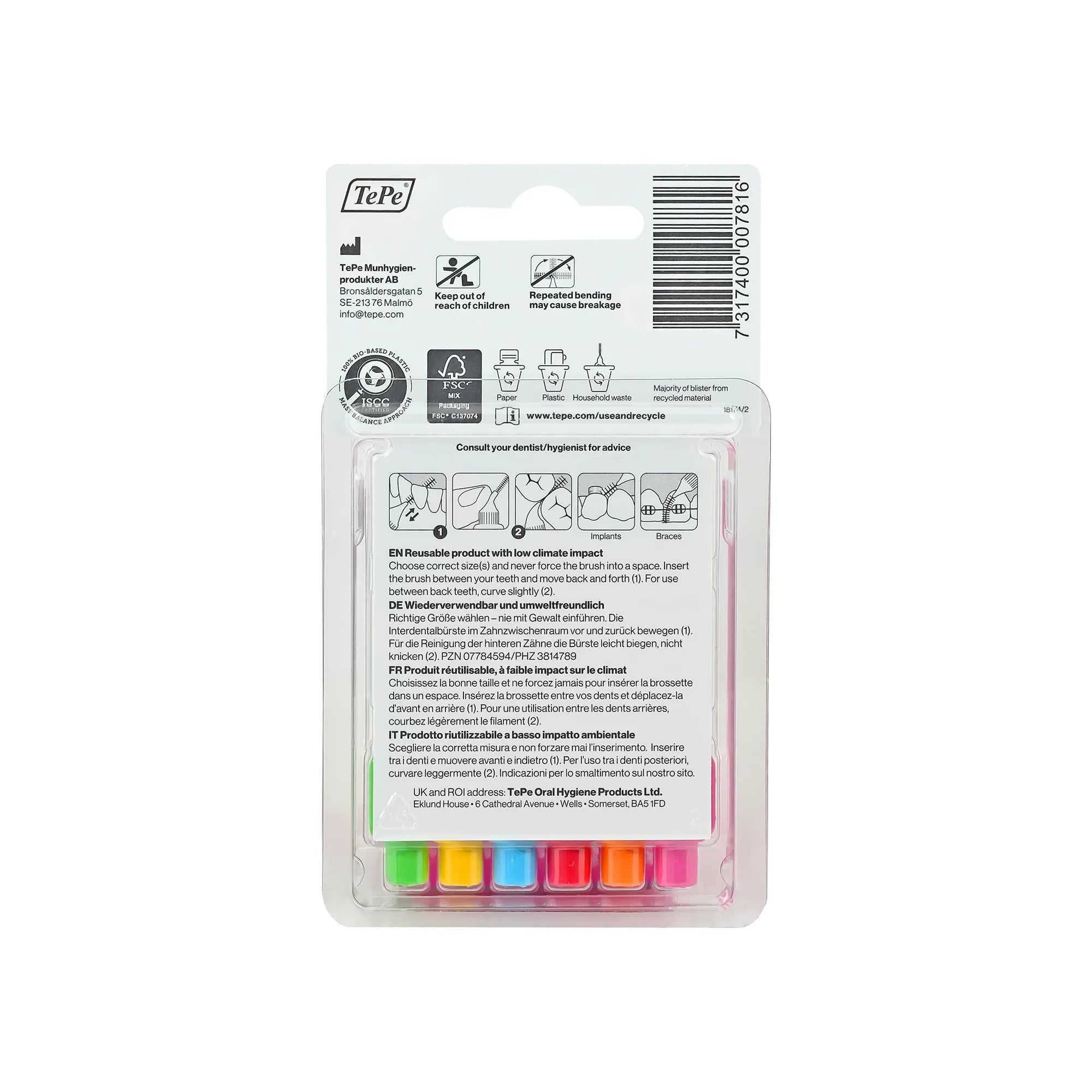 Tepe Interdental Brush Mixed Size 6 Pcs 18174/2